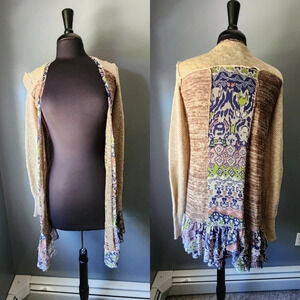 BKE Boutique Mixed Media Cardigan
